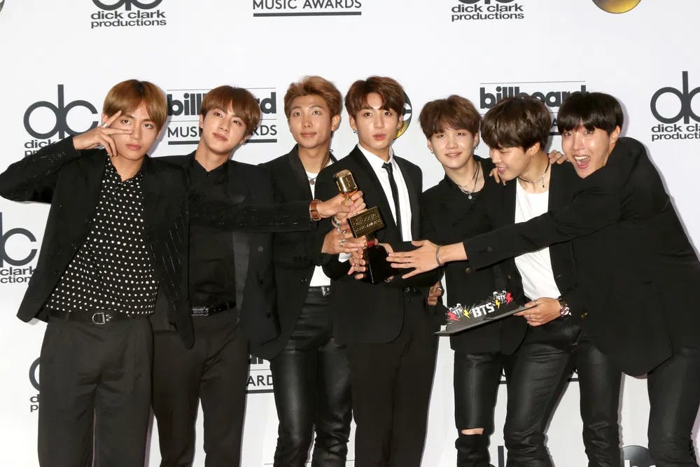 Boy Band Bonanza: BTS conquers America at the 2017 Billboard Awards in Las Vegas. / Photo by Hutchinsphoto, courtesy of Dreamstime.