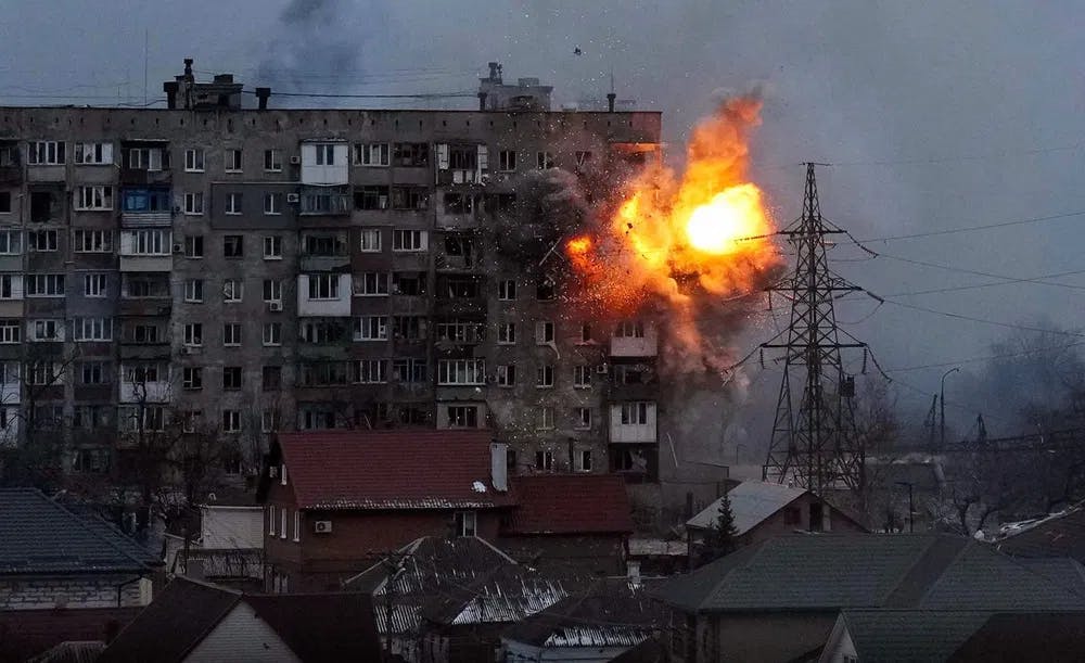 Rain of fire: Russian destruction hits home in 20 Days in Mariupol / AP Photo by Evgeniy Maloletka, courtesy of Sundance Institute