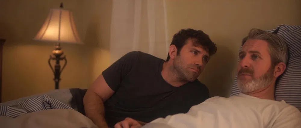 No, they are not Billy Eichner and Josh Hamilton: Colin Lawrence and Tim McCord face the doldrums of a long-lasting marriage in "Discretion" / Photo courtesy of Tommy Garcia.