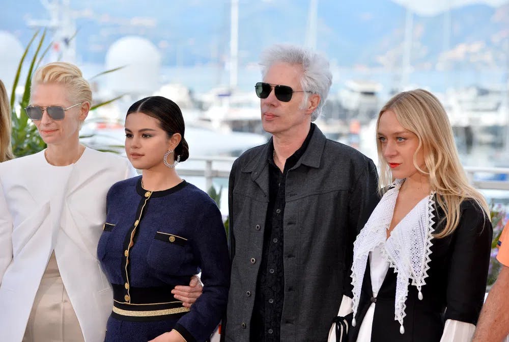 Deadly cool: Tilda Swinton, Selena Gomez, director Jim Jarmusch, and Chloe Sevigny at the 2019 Cannes premiere of "The Dead Don't Die" / Photo by Featureflash©, courtesy of Dreamstime.