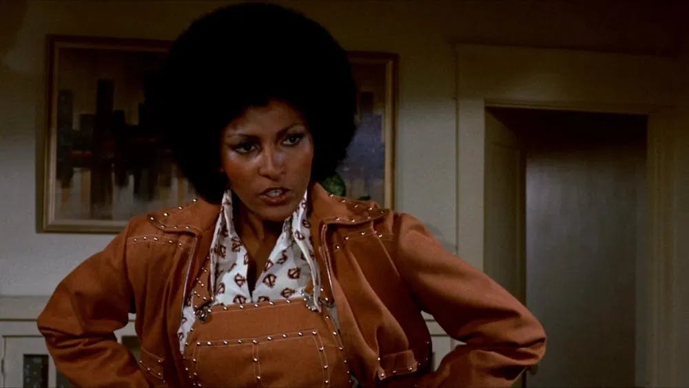 "You're not talking to one of your jive-ass friends!": Foxy Brown (Pam Grier) tells it like it is to her brother Link (Antonio Fargas) / Photo courtesy of American International Pictures.