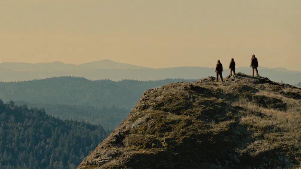 Do you see those three people there? One of them is Riley Keough. We think!...in "Sasquatch Sunset" / Photo by Square Peg, courtesy of Sundance Institute.