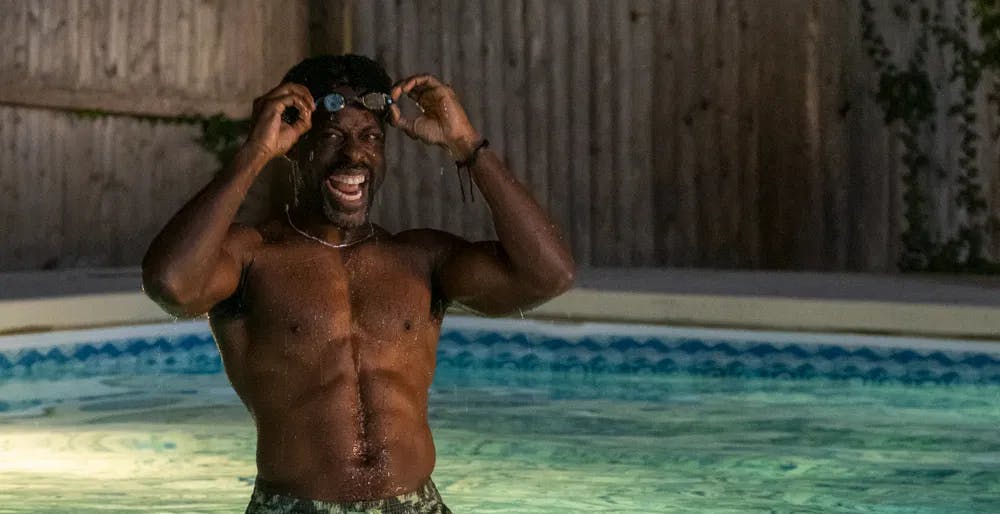Beefcake, out and proud: Sterling K. Brown flashes "American Fiction" / Photo courtesy of MGM-Orion Pictures.