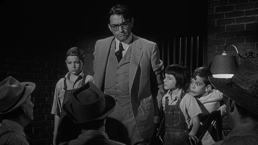How to stop a lynch mob: Badham sends the white hoodlums packing with stealth kiddie wisdom in "To Kill A Mockingbird." / Photo courtesy of Brentwood Production.