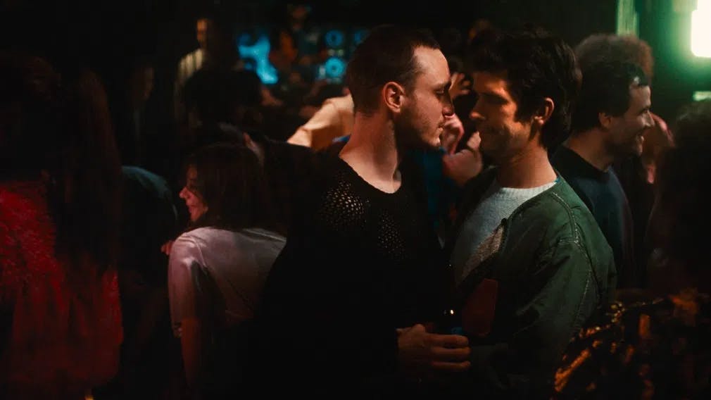Hide away the gay: Franz Rogowski and Ben Whishaw dance the night way in Ira Sachs' "Passages." / Photo courtesy of MUBI